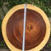 bàn tròn gỗ me tây nguyên tấm đưuòng kính 60cm dày 5cm