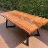 bàn gỗ gụ nguyên khối 2m