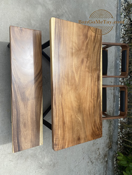 Bộ bàn ghế ăn gỗ me tây hiện đại