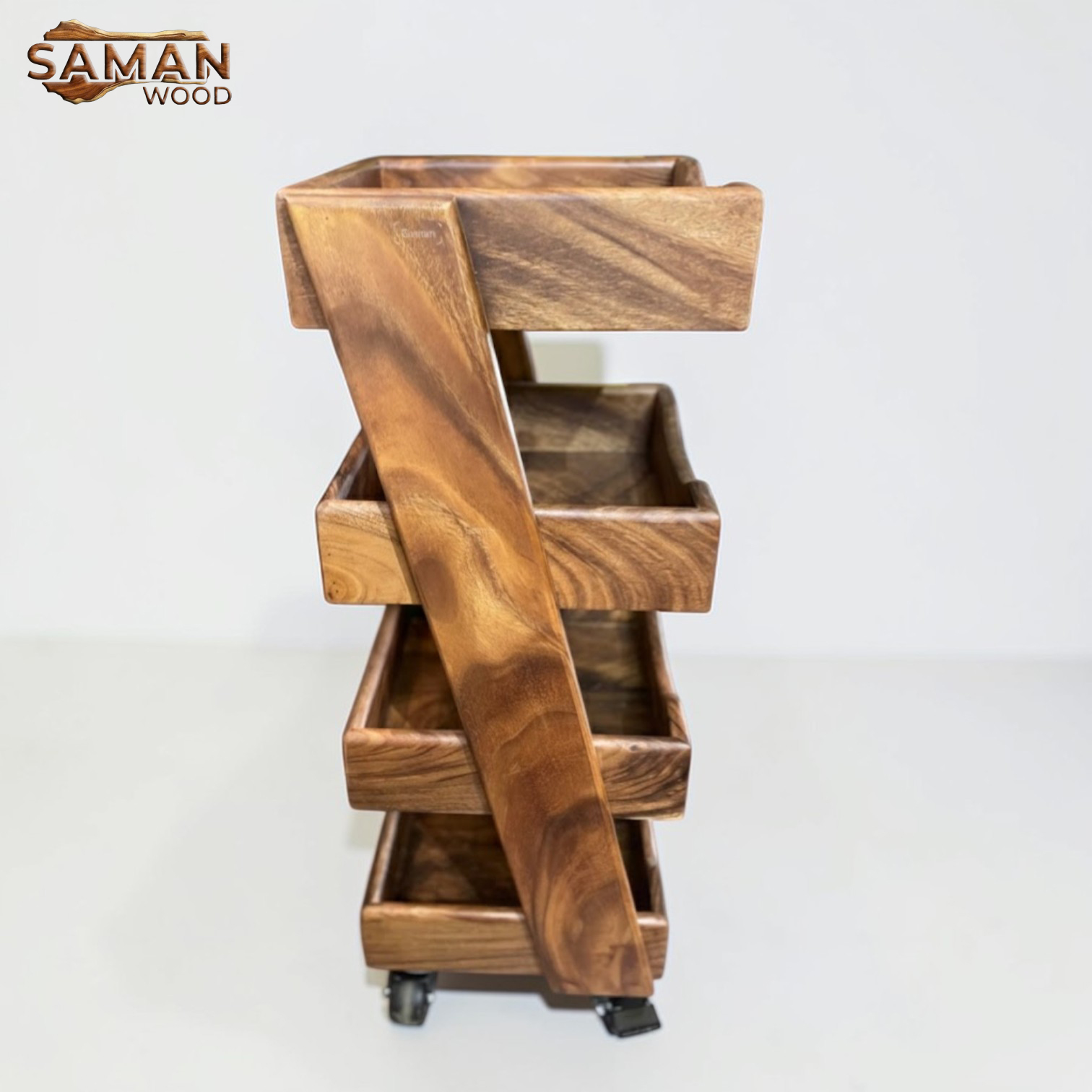 Kệ Gỗ Tự Nhiên Me Tây 4 Tầng (Đựng Tài Liệu/Sách Báo)