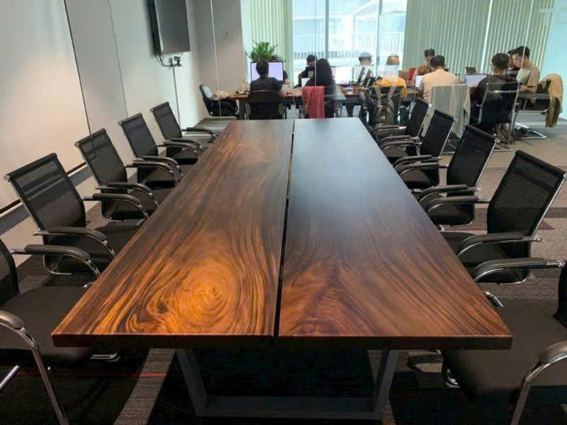 Bàn Họp Văn Phòng Gỗ Tự Nhiên Nguyên Tấm