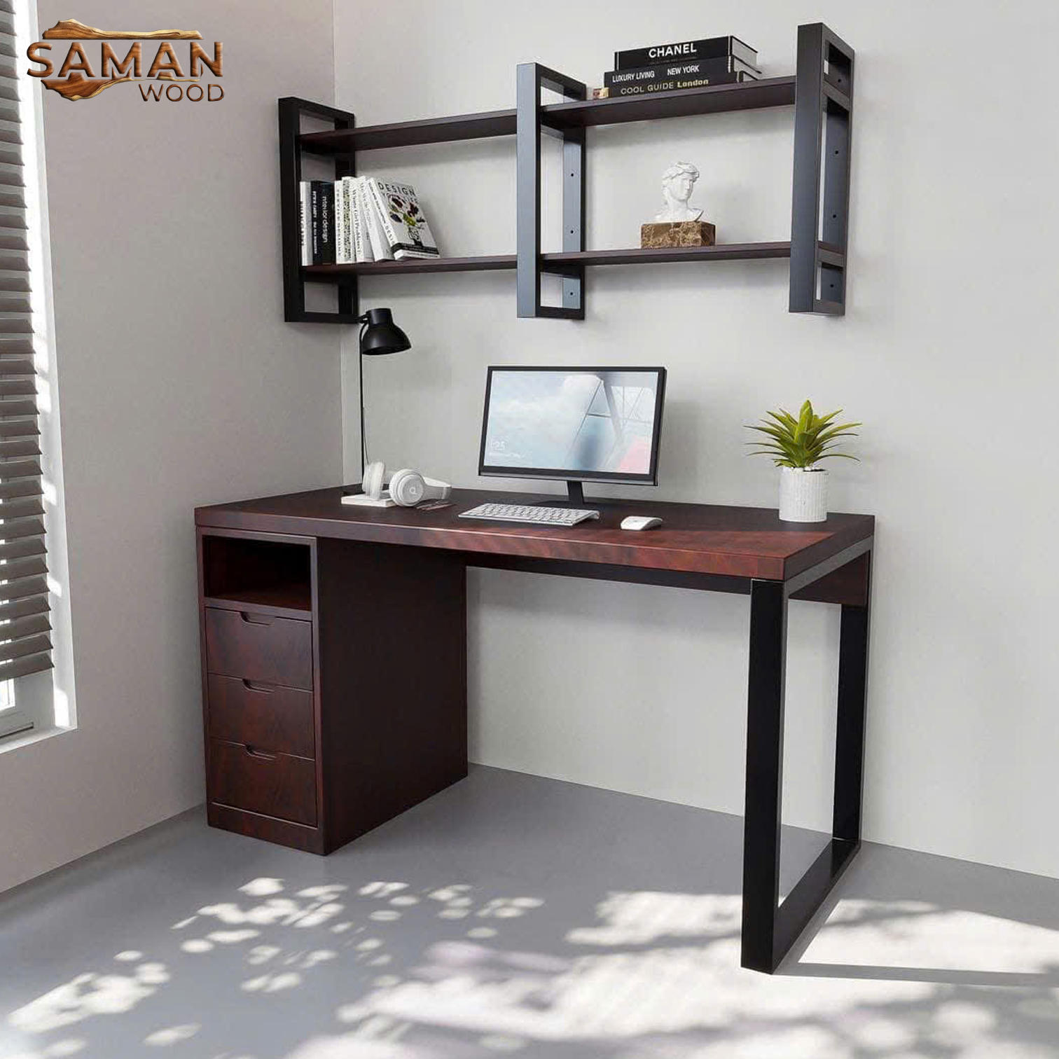 Bàn Học Bàn Làm Việc Gỗ Tự Nhiên Me Tây 1400x6500x5cm