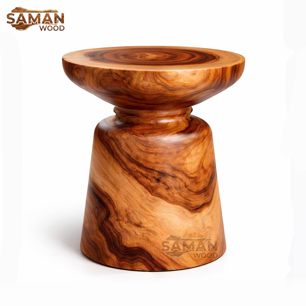ĐÔN GỖ ME TÂY NGUYÊN KHỐI – DÁNG NÓN BO (PEDESTAL / MUSHROOM STYLE)