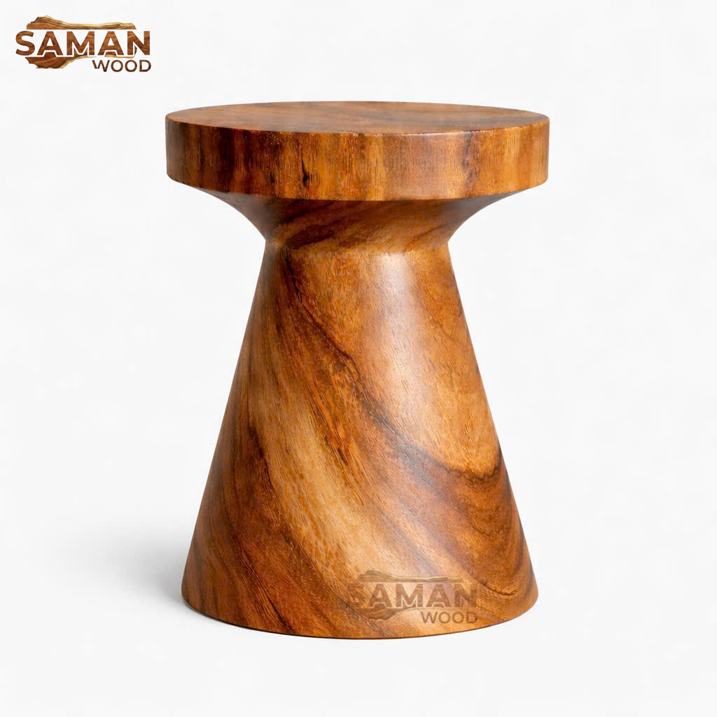 ĐÔN GỖ ME TÂY NGUYÊN KHỐI – DÁNG NÓN LOE (FLARED CONE / PEDESTAL)