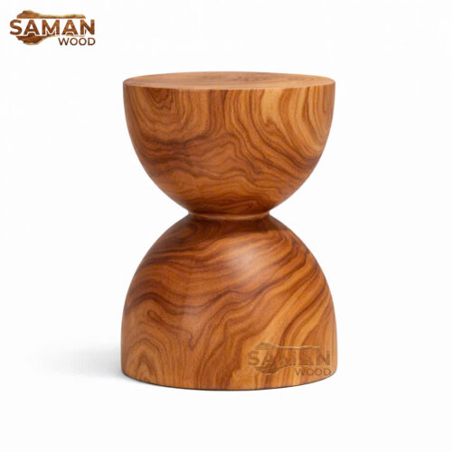 Đôn Gỗ Me Tây Nguyên Khối – Kiểu Hourglass (Đồng Hồ Cát)