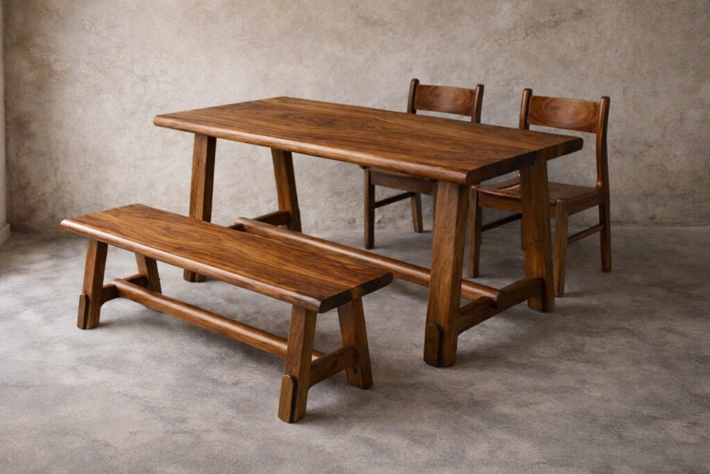 Bàn Ăn Gỗ Tự Nhiên Hiện Đại Cho Căn Hộ/Chung Cư 1300mmx650mm